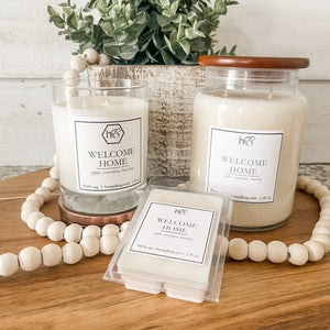 hand poured scented soy candle welcome home apple maple bourbon homey comforting wax melts melt