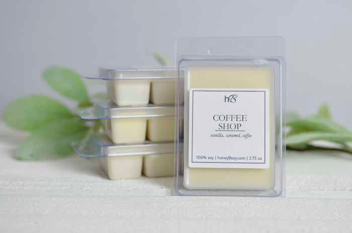hand poured soy candle coffee caramel vanilla  scented nontoxic wax melt