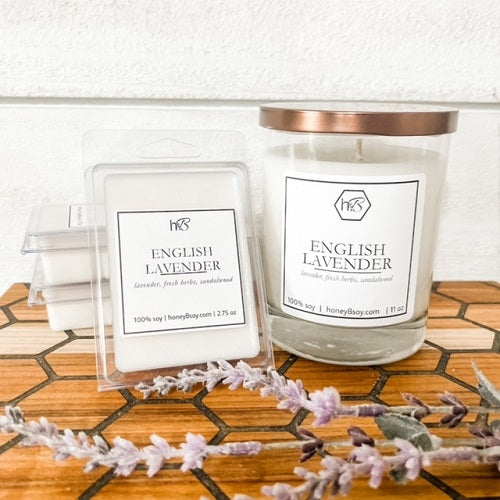hand poured soy candle lavender rosemary sandalwood  scented nontoxic wax melt